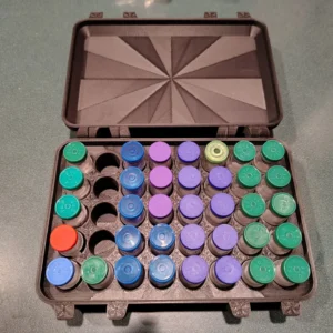 40 spot 3ml Carbon Fiber 3d printed storage case